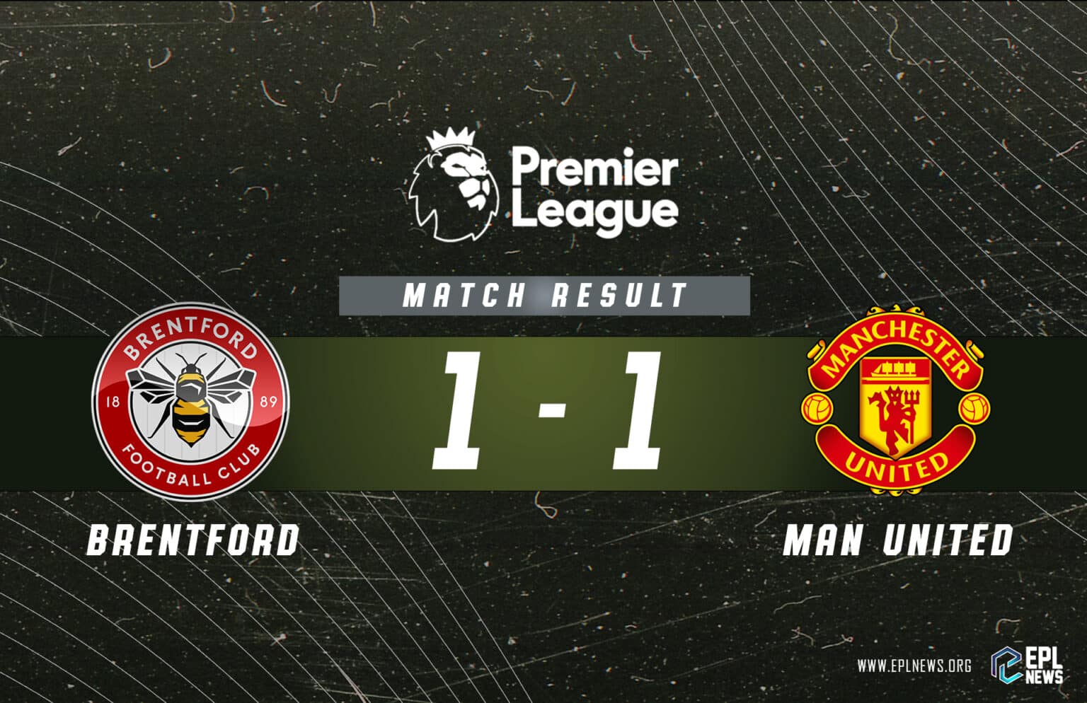 Relatório Brentford x Manchester United