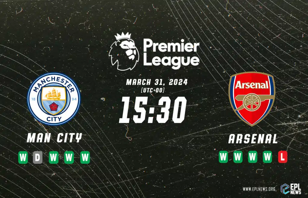 Antevisão do Manchester City x Arsenal na Premier League