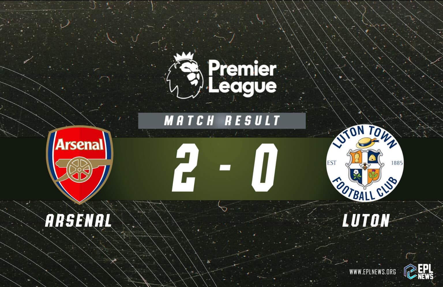 Relatório Arsenal x Luton