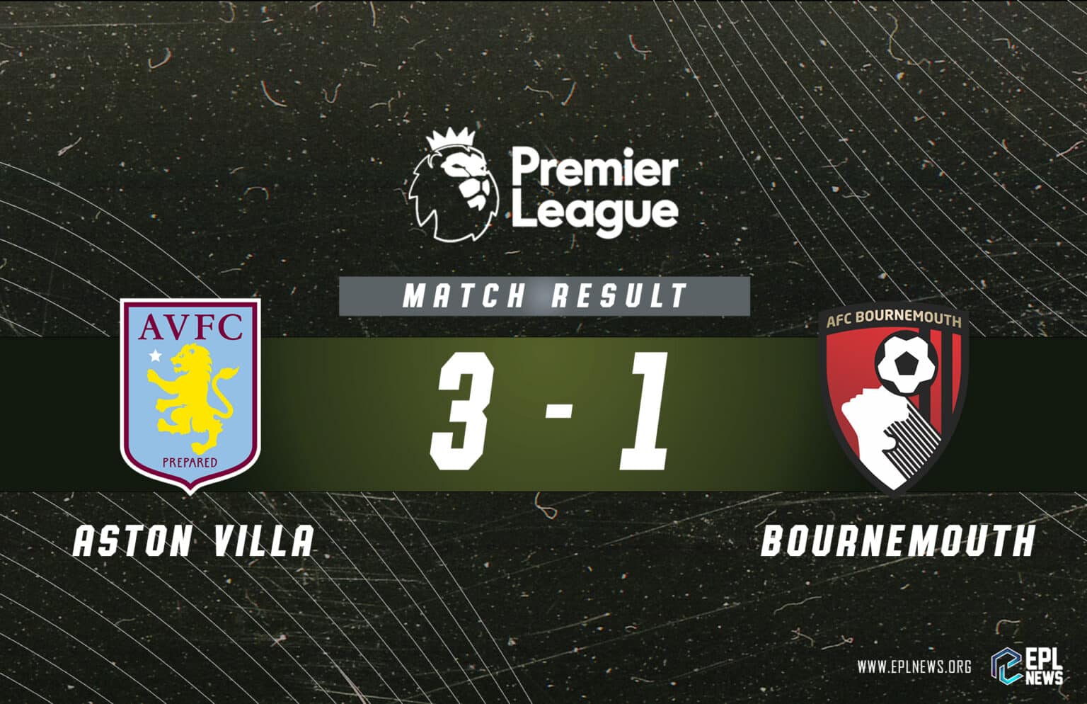 Relatório Aston Villa x Bournemouth