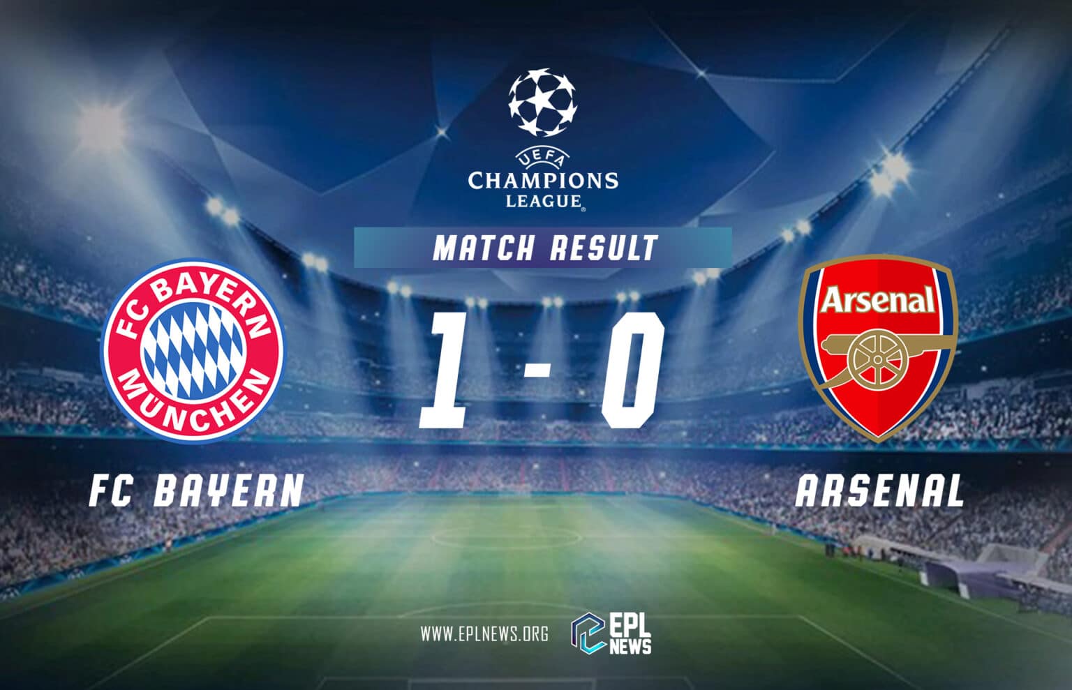 Relatório Bayern de Munique x Arsenal