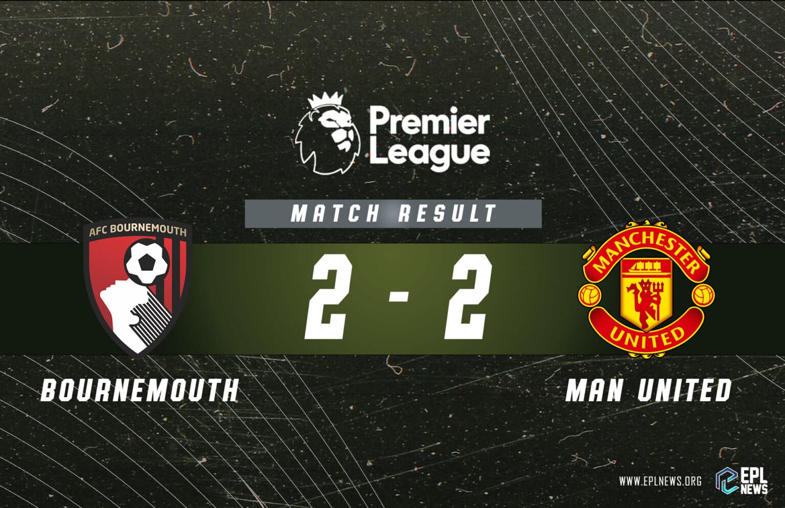 Relatório Bournemouth x Manchester United