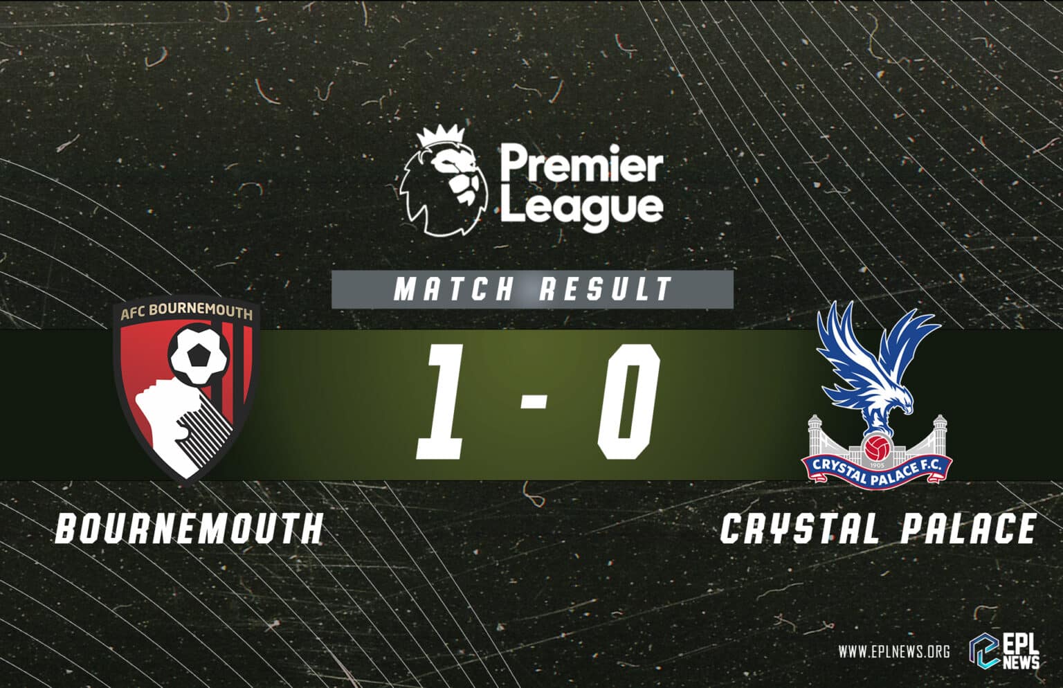 Relatório Bournemouth x Crystal Palace 1-0_ Cherries praticamente garante segurança