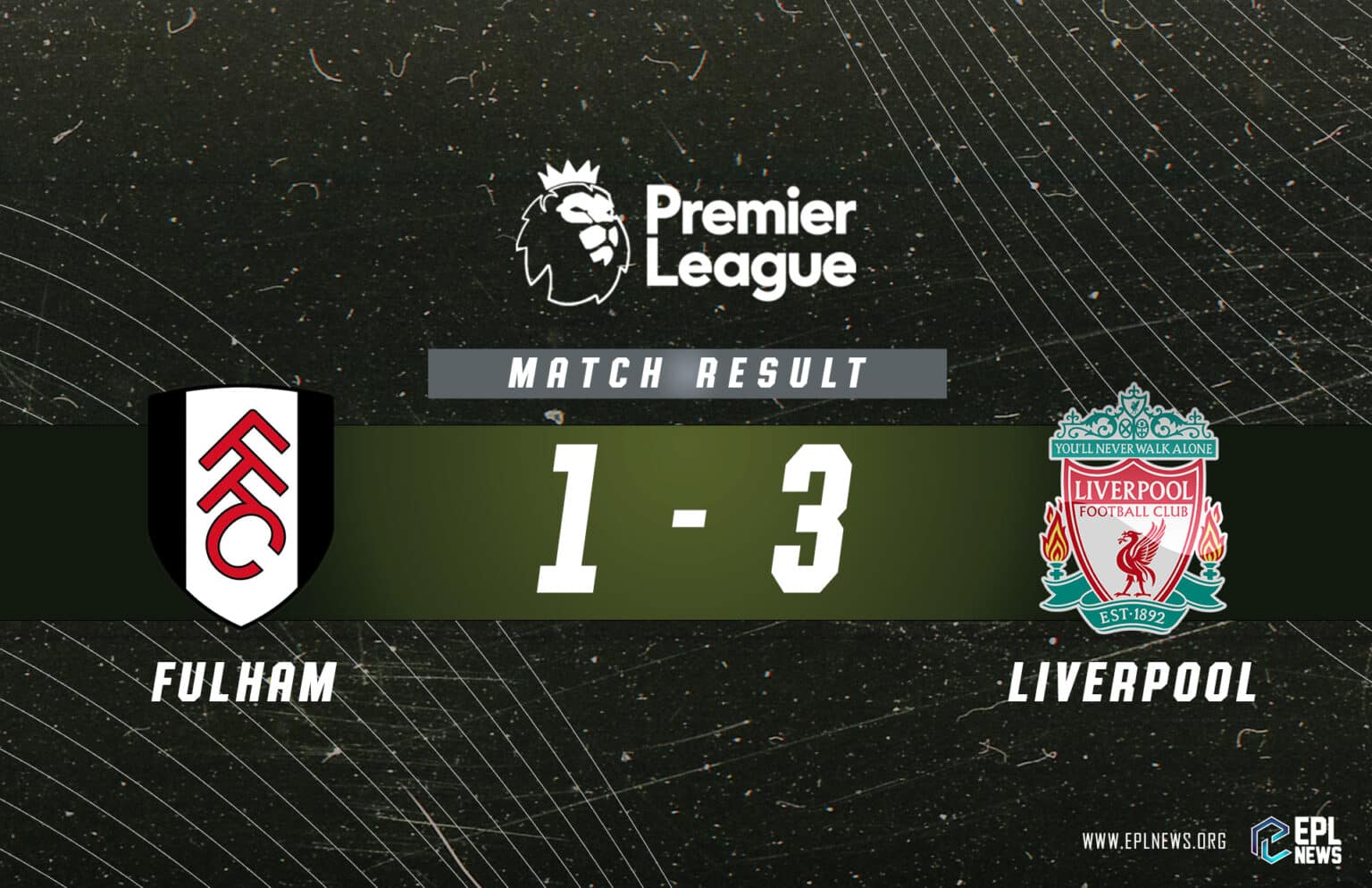 Relatório Fulham x Liverpool