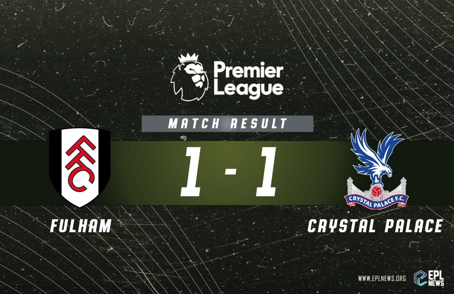 Relatório Fulham x Crystal Palace