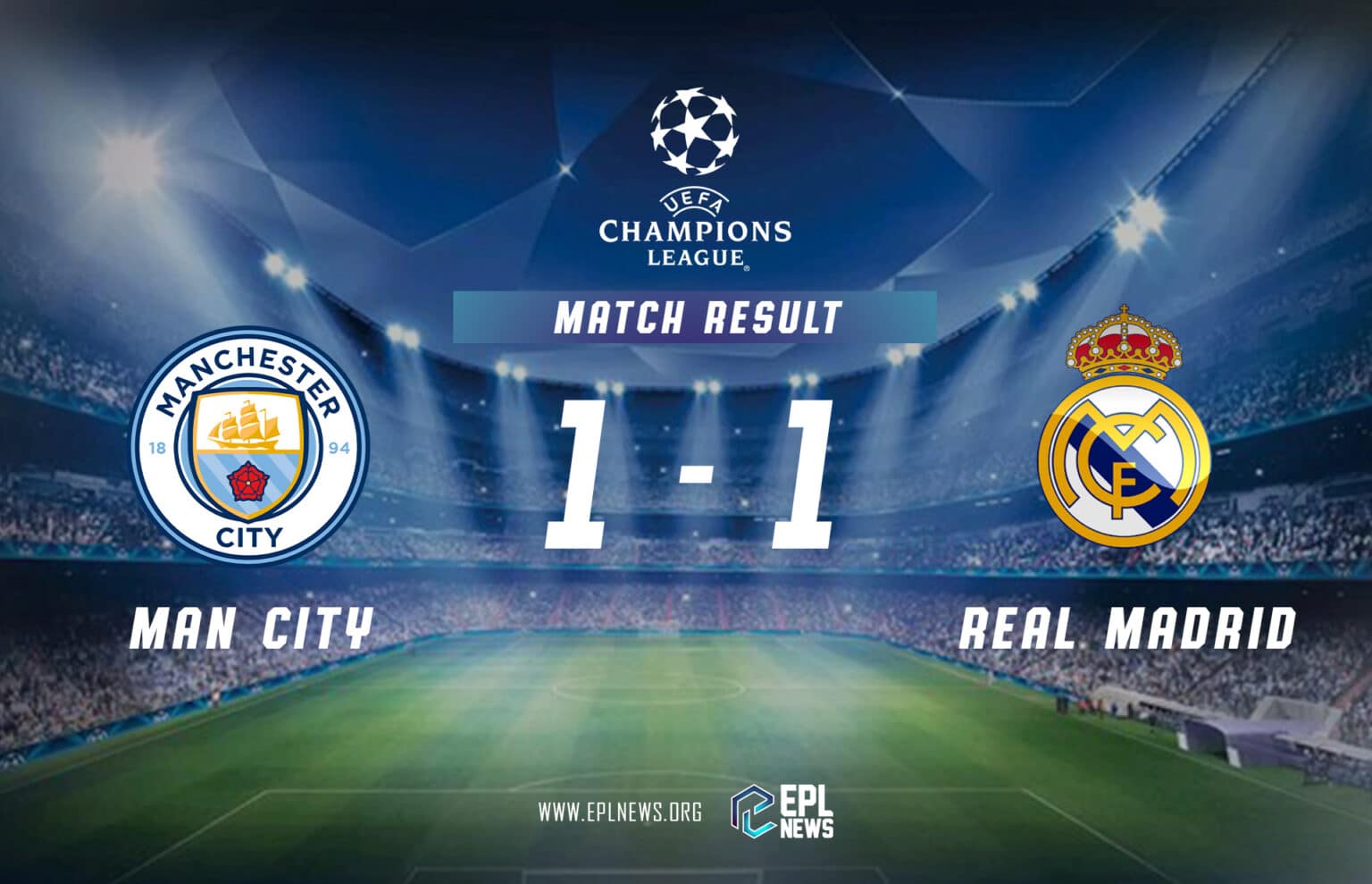Relatório Manchester City x Real Madrid