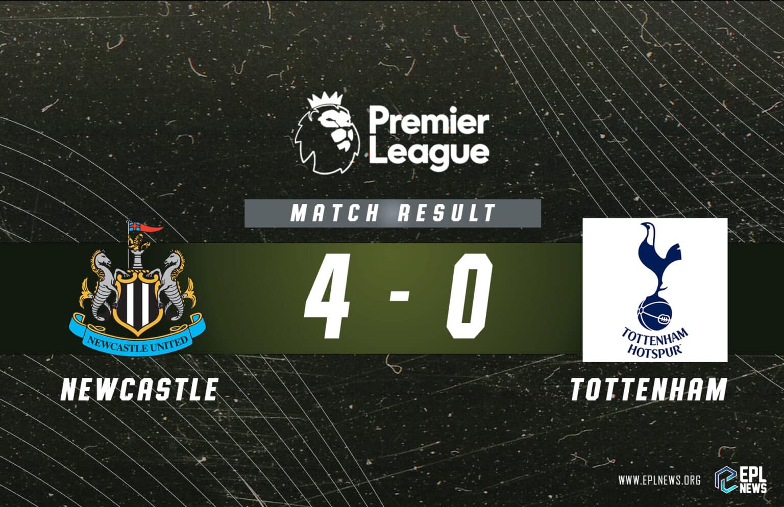 Relatório Newcastle x Tottenham