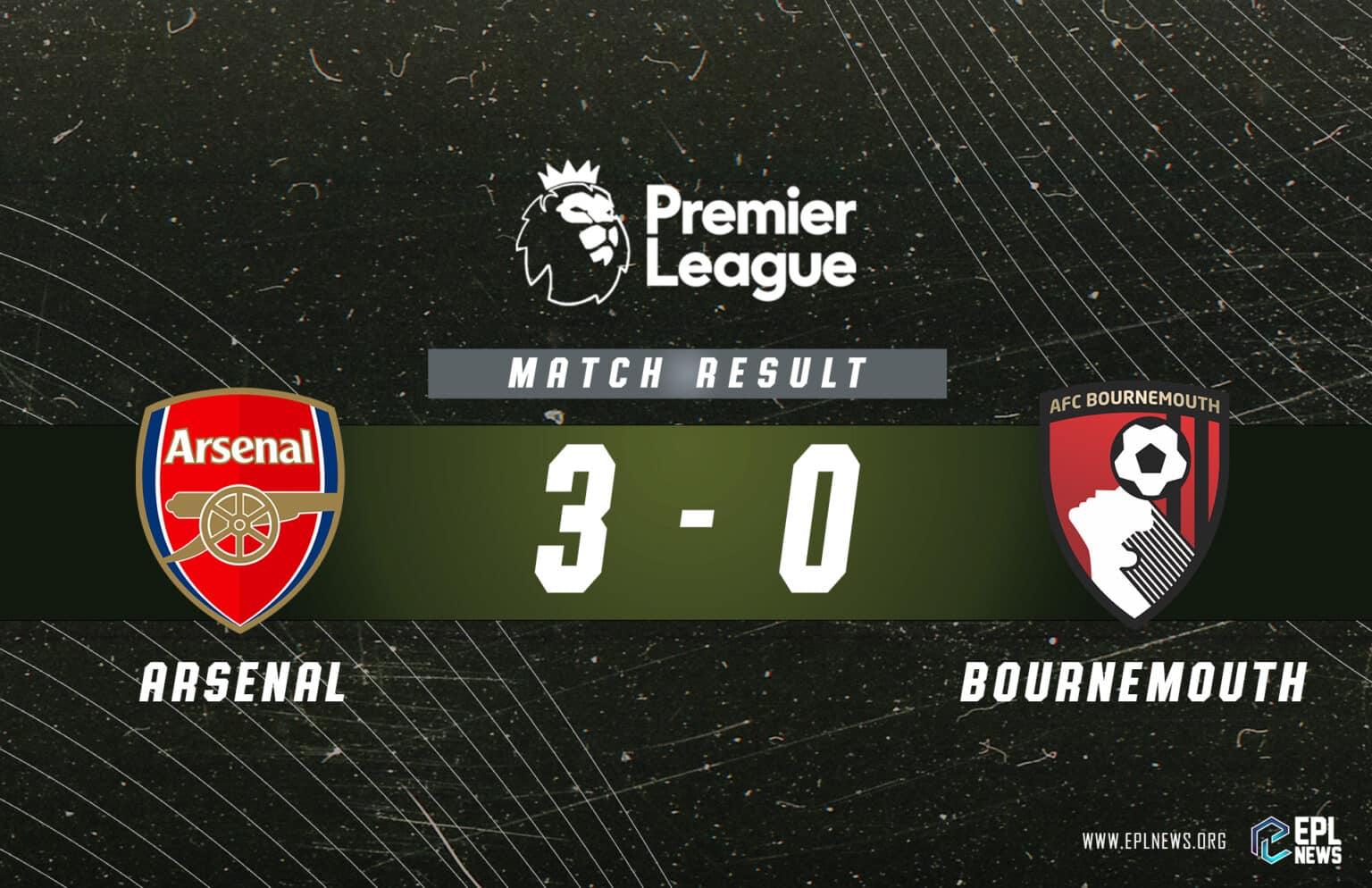 Relatório Arsenal x Bournemouth