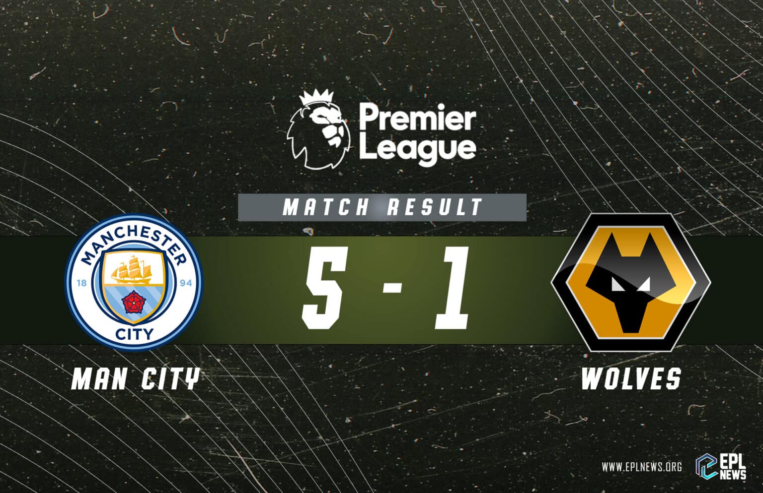 Relatório Manchester City x Wolves