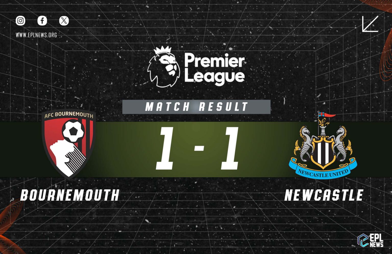 Relatório Bournemouth x Newcastle