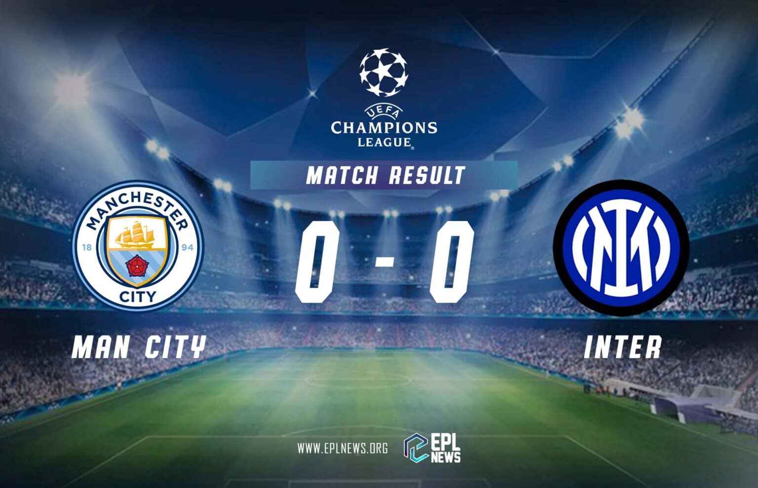 Relatório Manchester City x Inter de Milão