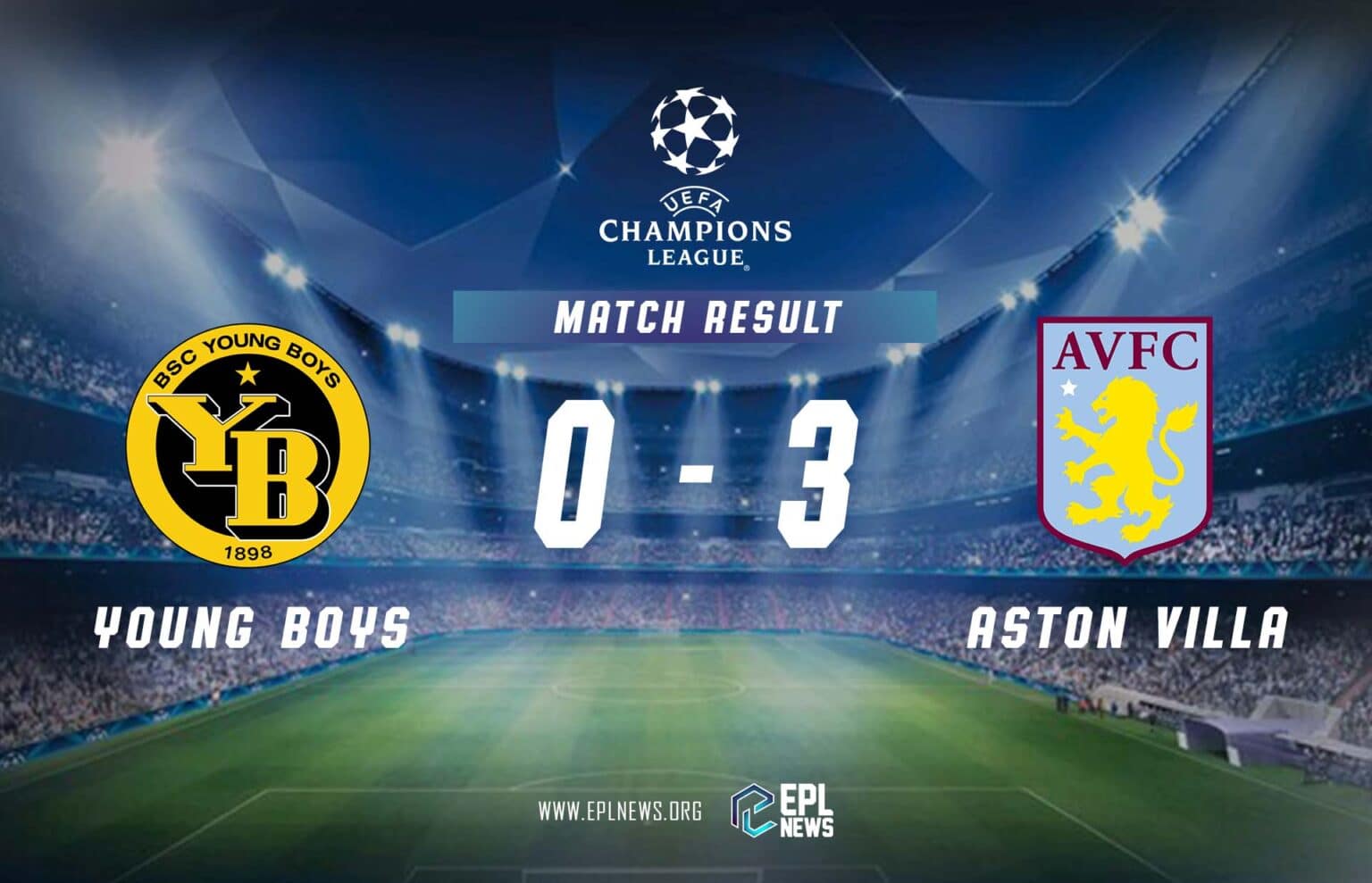 Relatório Young Boys vs Aston Villa