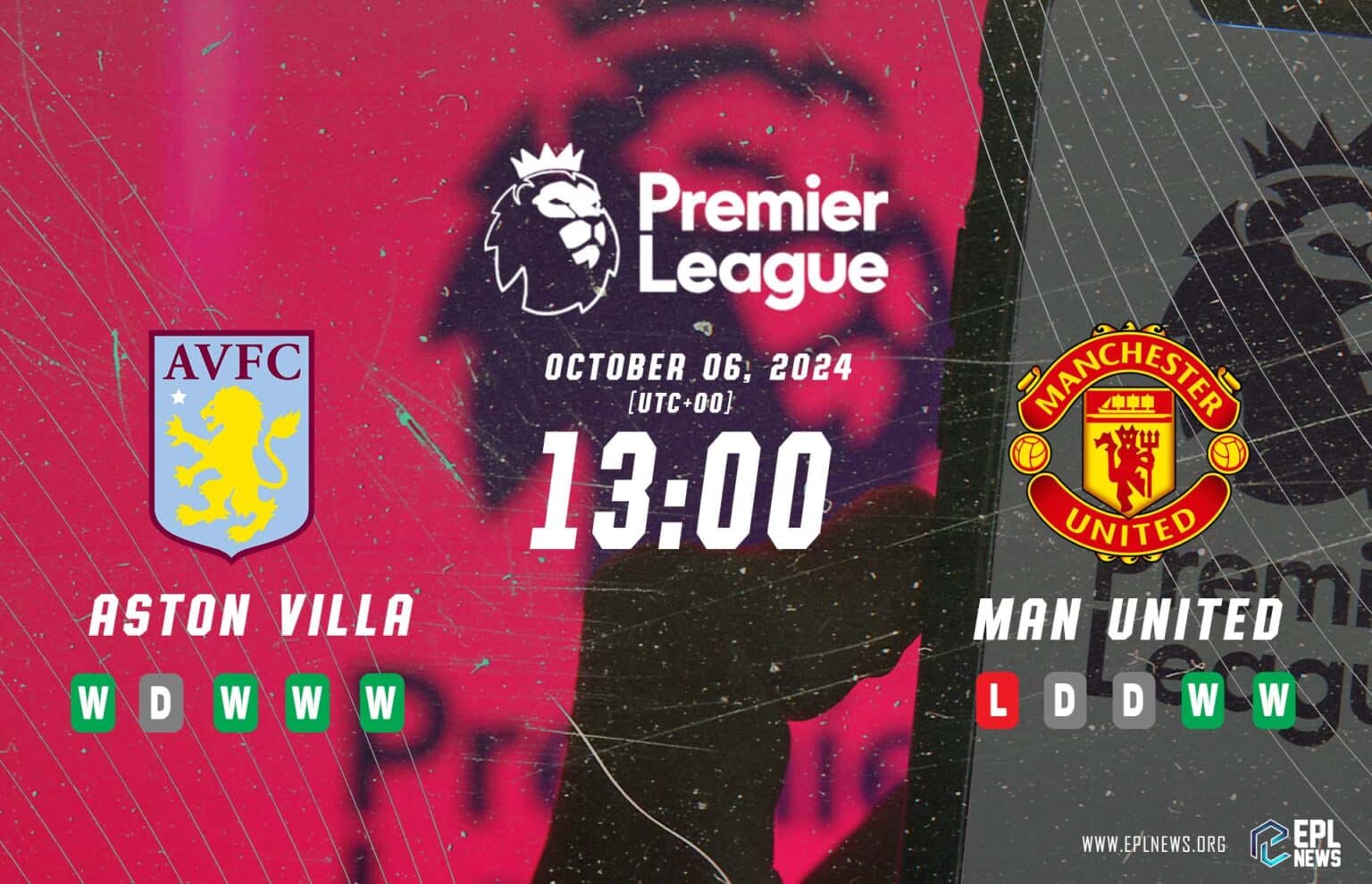 Prévia do Aston Villa x Manchester United