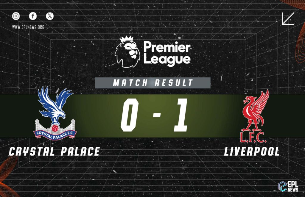 Crystal Palace x Liverpool 0-1 Relatório